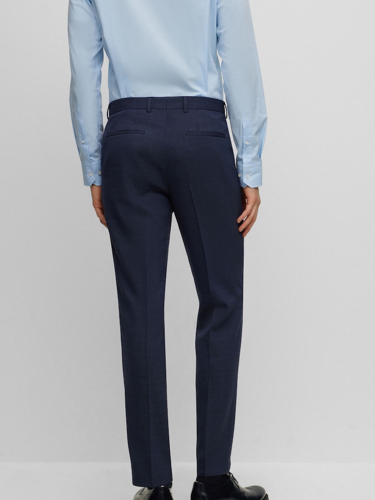 BOSS Blue BOSS Regular Fit Micro Pattern Trousers in Stretch Cloth - Image 2 of 7