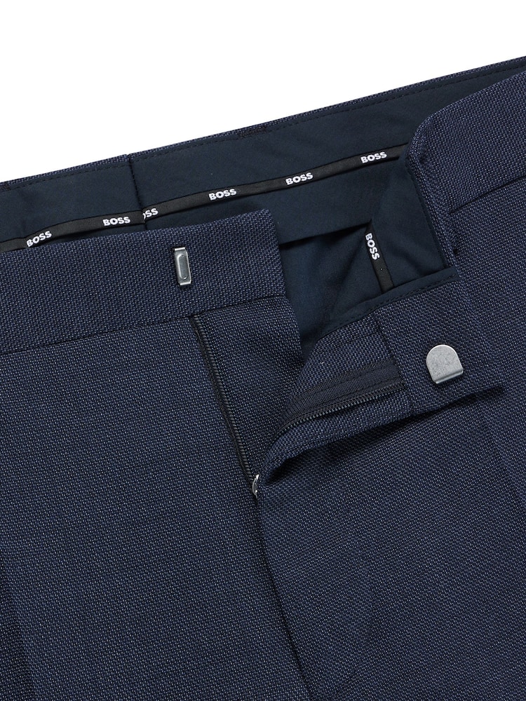 BOSS Blue BOSS Regular Fit Micro Pattern Trousers in Stretch Cloth - Image 7 of 7