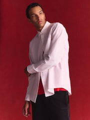 HUGO White Slim Fit Button Down 100% Cotton Oxford Shirt - Image 2 of 6
