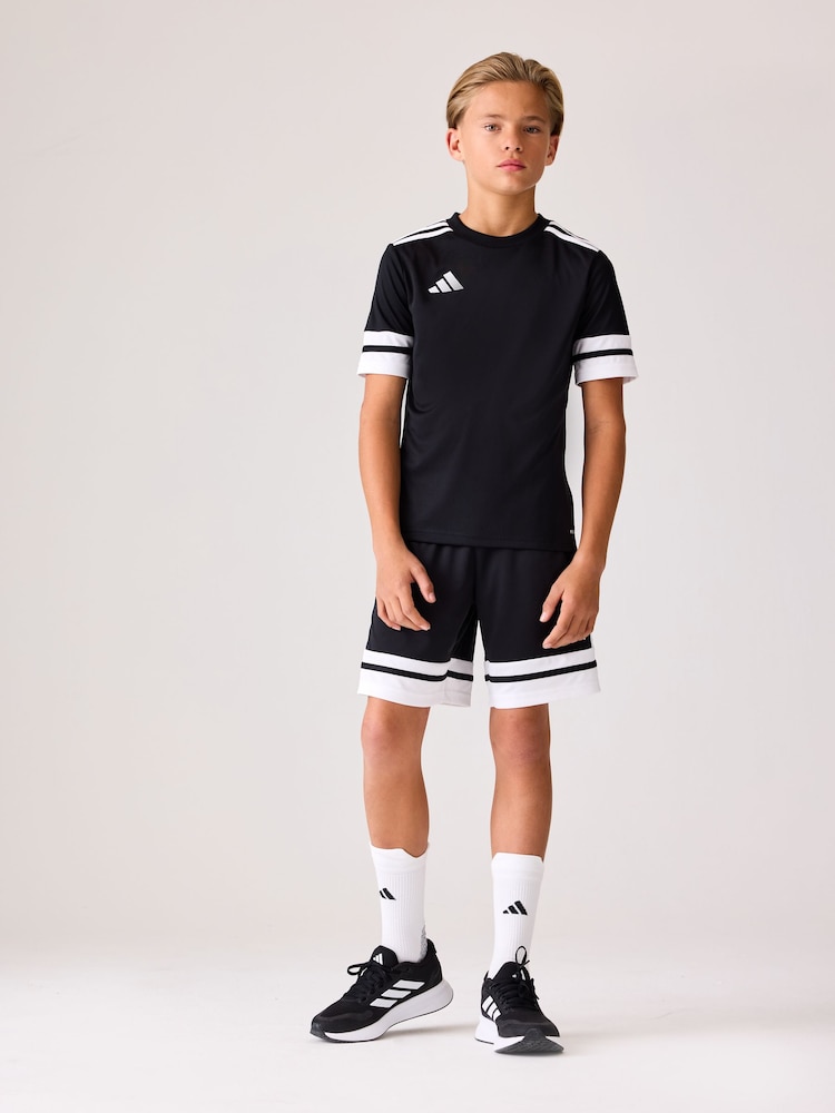 adidas Black/White Squadra 25 Kids Jersey - Image 2 of 7 adidas Black/White Squadra 25 Kids Jersey - Image 2 of 7