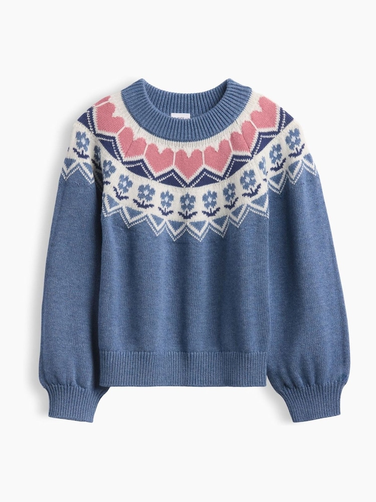 Gap Blue Crew Neck Jumper (6mths-5yrs) - Image 1 of 2 Gap Blue Crew Neck Jumper (6mths-5yrs) - Image 1 of 2