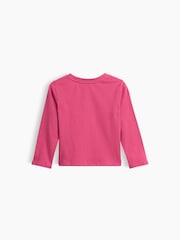 Gap Pink Hearts Graphic Long Sleeve T-Shirt (6mths-5yrs) - Image 2 of 2