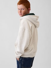 Gri/Verde - Gap Relaxed Logo Hanorac cu glugă (4-13yrs) - Imaginea 2 din 3