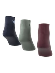 adidas Originals Red Mid Ankle Socks 3 Pack - Image 3 of 8
