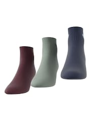 adidas Originals Red Mid Ankle Socks 3 Pack - Image 4 of 8