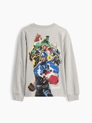 Pelēks - Gap Marvel Relaxed Graphic Long Sleeve T-Shirt (4-13yrs) - Attēls 2 no 3