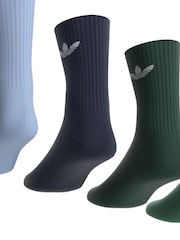 adidas Originals Multi Nude Trefoil Crew Socks 6 Pack - Image 6 of 8