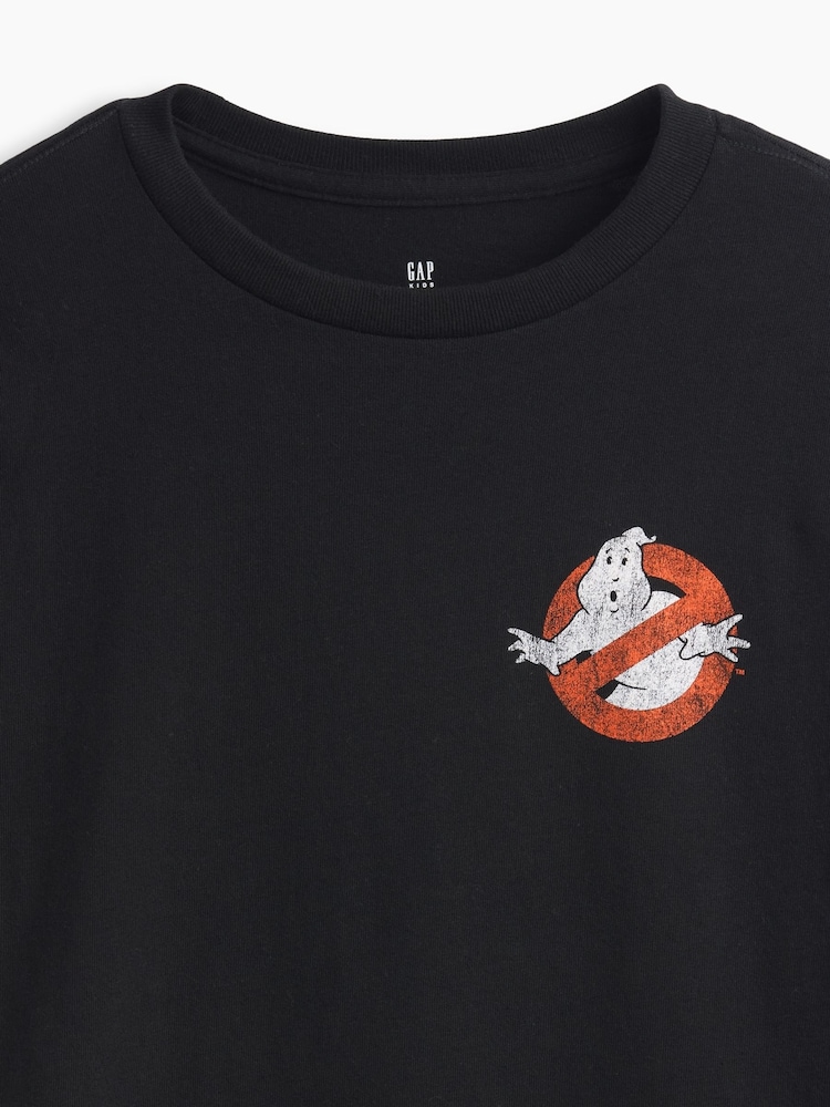 Gap Black Ghostbusters Relaxed Graphic Long Sleeve T-Shirt (4-13yrs) - Image 3 of 3 Gap Black Ghostbusters Relaxed Graphic Long Sleeve T-Shirt (4-13yrs) - Image 3 of 3
