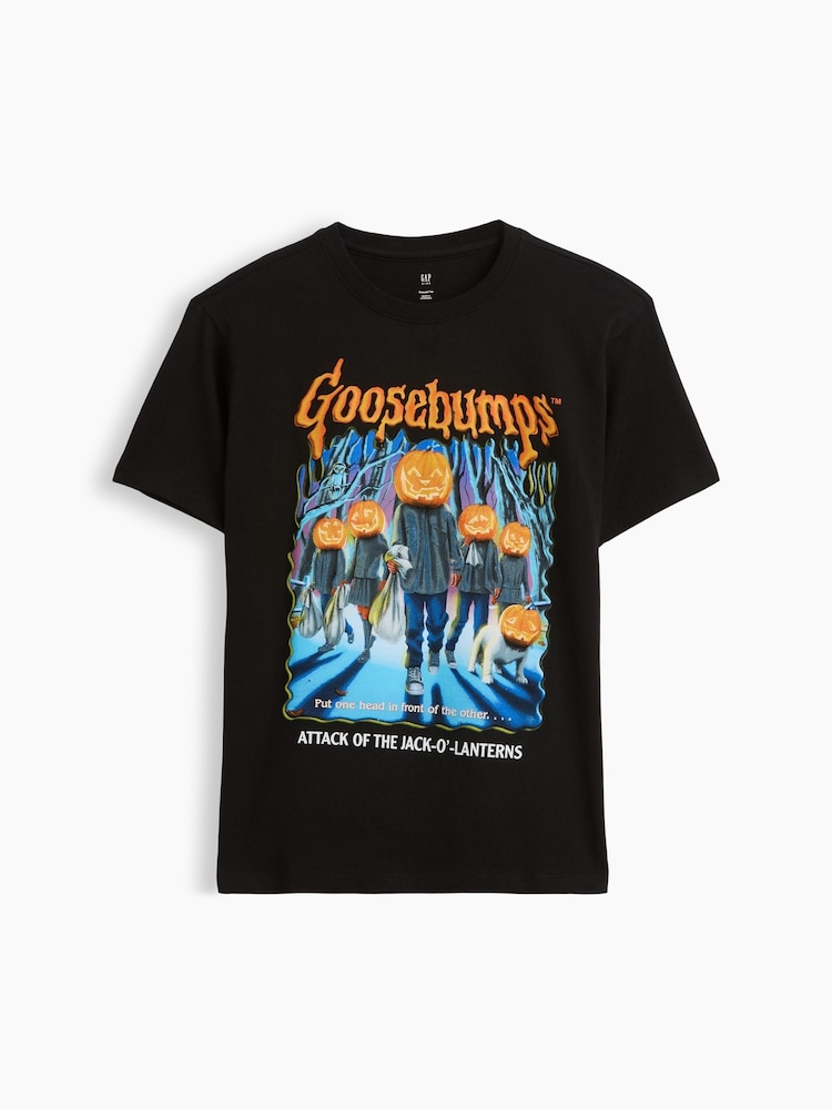Svart gåshud - Gap Relaxed Graphic T-shirt (4-13år) - Bild 1 av 3