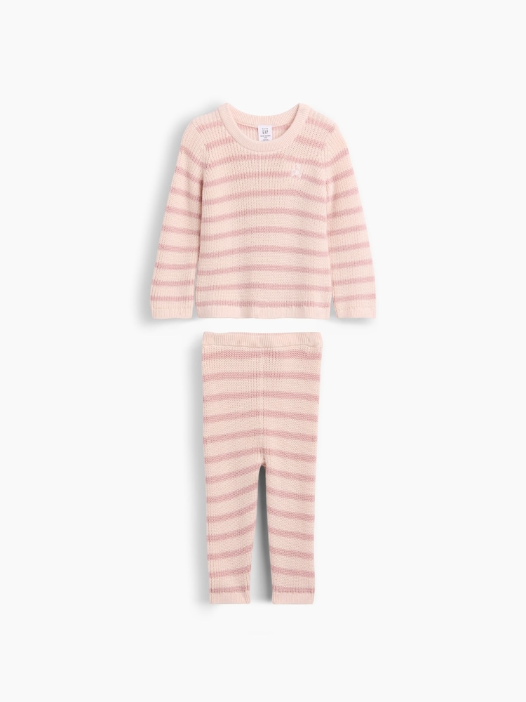 Gap Pink Stripe Jumper Set (0-24mths) - Image 1 of 3 Gap Pink Stripe Jumper Set (0-24mths) - Image 1 of 3