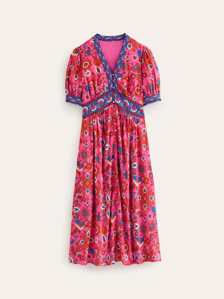 Boden Pink Petite Elsa Midi Tea Dress - Image 5 of 5 Boden Pink Petite Elsa Midi Tea Dress - Image 5 of 5