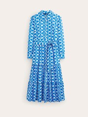Boden Blue Petite Flo Cotton Midi Shirt Dress - Image 5 of 5