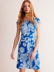 Boden Blue Petite Florrie Jersey 100% Cotton Dress - Image 1 of 5