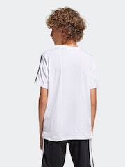 adidas White Essentials 3 Stripes Training T-Shirt - Image 2 of 6