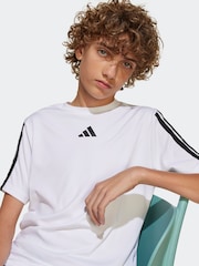 adidas White Essentials 3 Stripes Training T-Shirt - Image 5 of 6