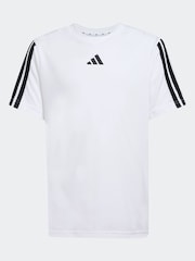 adidas White Essentials 3 Stripes Training T-Shirt - Image 6 of 6