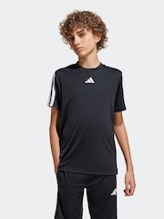 adidas Black Essentials 3 Stripes Training T-Shirt - Image 1 of 6