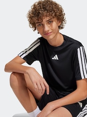 adidas Black Essentials 3 Stripes Training T-Shirt - Image 4 of 6