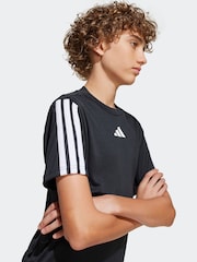 adidas Black Essentials 3 Stripes Training T-Shirt - Image 5 of 6