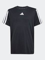 adidas Black Essentials 3 Stripes Training T-Shirt - Image 6 of 6