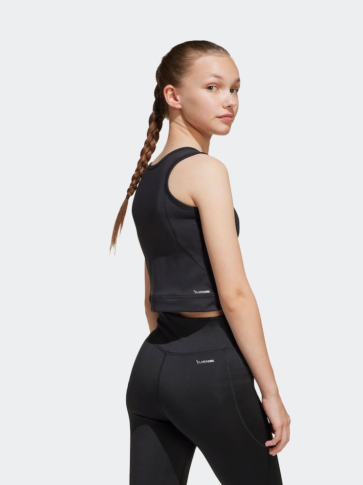 adidas Black All Sports Favourite Crop Top - Image 2 of 6
