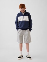 Gap Navy Vintage Soft Quarter-Zip Sweatshirt (4-13yrs) - Image 3 of 5