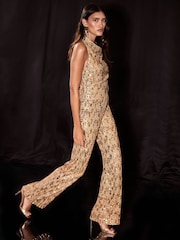 Lipsy Sequin Cowl Neck Wide Leg Jumpsuit - Attēls 4 no 6