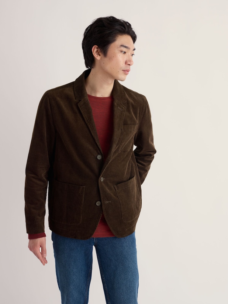 Seasalt Cornwall Brown Plantsman Cord Blazer - Image 2 of 5 Seasalt Cornwall Brown Plantsman Cord Blazer - Image 2 of 5
