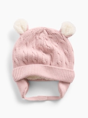 Gap Sherpa-Lined Cable-Knit Bear Beanie - Bild 1 von 2