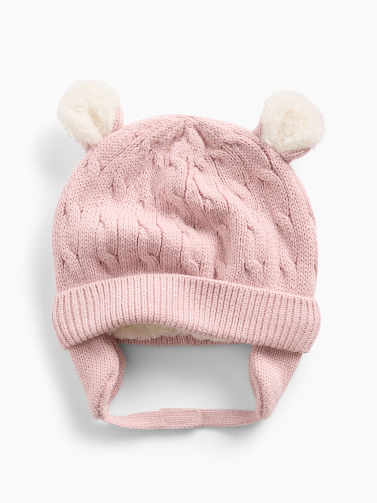 Gap Sherpa-Lined Cable-Knit Bear Beanie - Bild 1 von 2