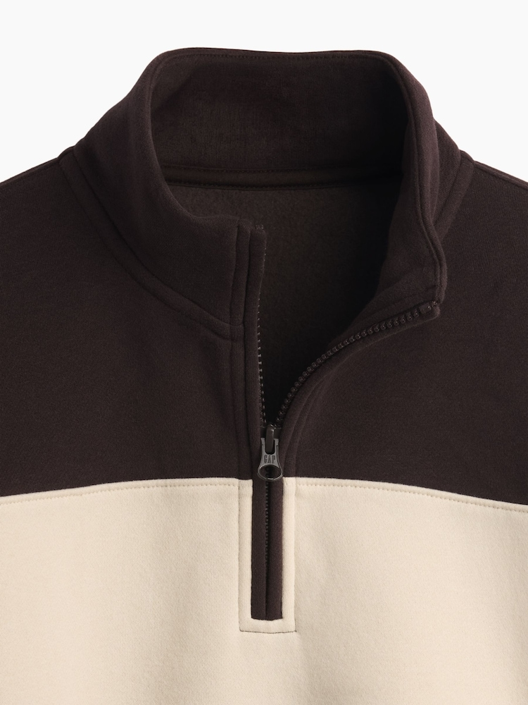 Gap Brown Vintage Soft Quarter-Zip Sweatshirt (4-13yrs) - Image 5 of 5 Gap Brown Vintage Soft Quarter-Zip Sweatshirt (4-13yrs) - Image 5 of 5