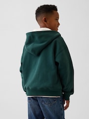 Verde - Gap Relaxed Logo Hanorac cu glugă (4-13yrs) - Imaginea 2 din 3