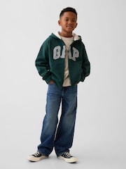 Verde - Gap Relaxed Logo Hanorac cu glugă (4-13yrs) - Imaginea 3 din 3