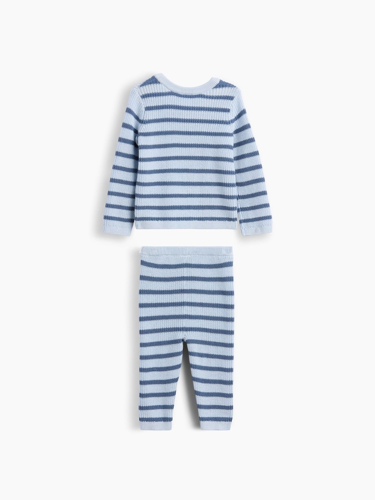 Gap Blue Stripe Jumper Set (0-24mths) - Image 2 of 2 Gap Blue Stripe Jumper Set (0-24mths) - Image 2 of 2