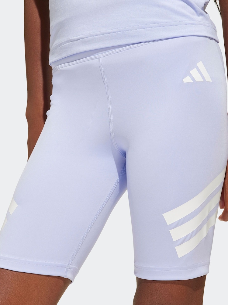 adidas Purple All Sports Optime Biker Shorts - Image 2 of 2