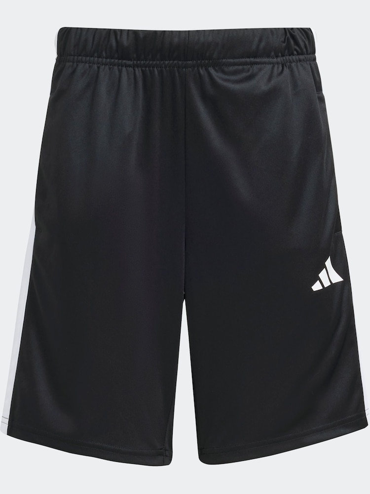 adidas Black 3 Stripes Training T-Shirt and Shorts Set - Image 8 of 8