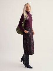 Seasalt Cornwall Purple Landing Roll Neck Top - Image 2 of 5