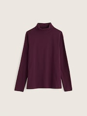 Seasalt Cornwall Purple Landing Roll Neck Top - Image 4 of 5
