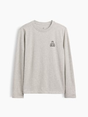 Gap Grey Skeleton Graphic Long Sleeve T-Shirt (4-13yrs) - Image 1 of 3
