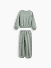 Gap Green Vintage Soft Floral Logo Sweat Set (6mths-5yrs) - Image 2 of 2
