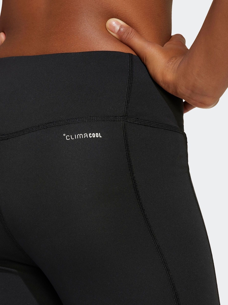 adidas Black All Sports Optime Favourite 7/8 Leggings - Image 6 of 14