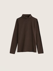 Seasalt Cornwall Brown Landing Roll Neck Top - Image 4 of 5