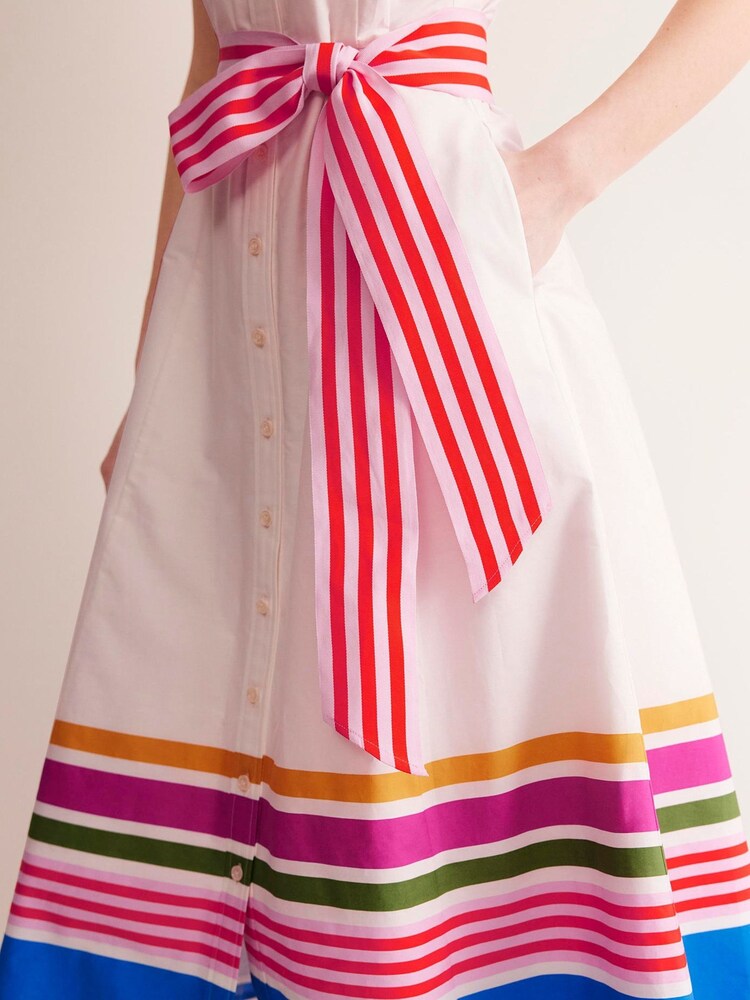 Boden White Kate Sleeveless Shirt Dress - Image 2 of 5