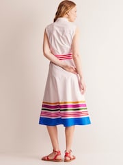 Boden White Kate Sleeveless Shirt Dress - Image 3 of 5