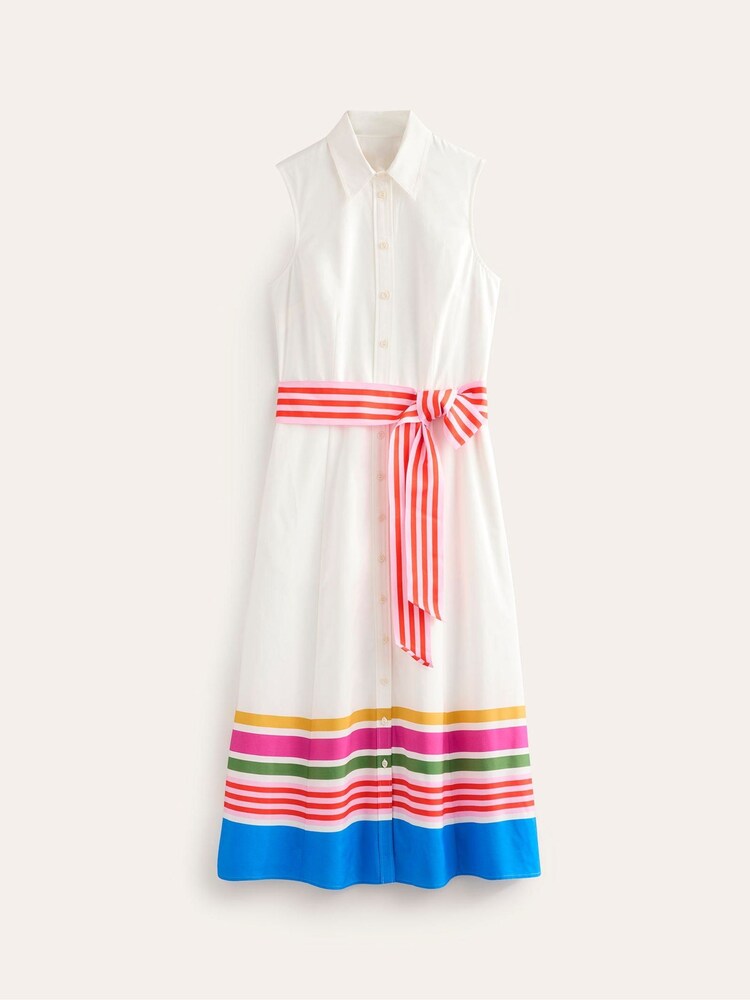 Boden White Kate Sleeveless Shirt Dress - Image 5 of 5
