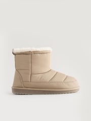Khaki/Stone Nylon Boot Slippers - Image 1 of 6