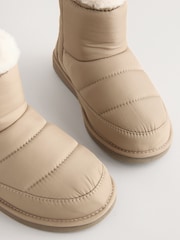 Khaki/Stone Nylon Boot Slippers - Image 3 of 6