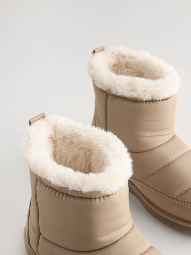 Khaki/Stone Nylon Boot Slippers - Image 5 of 6