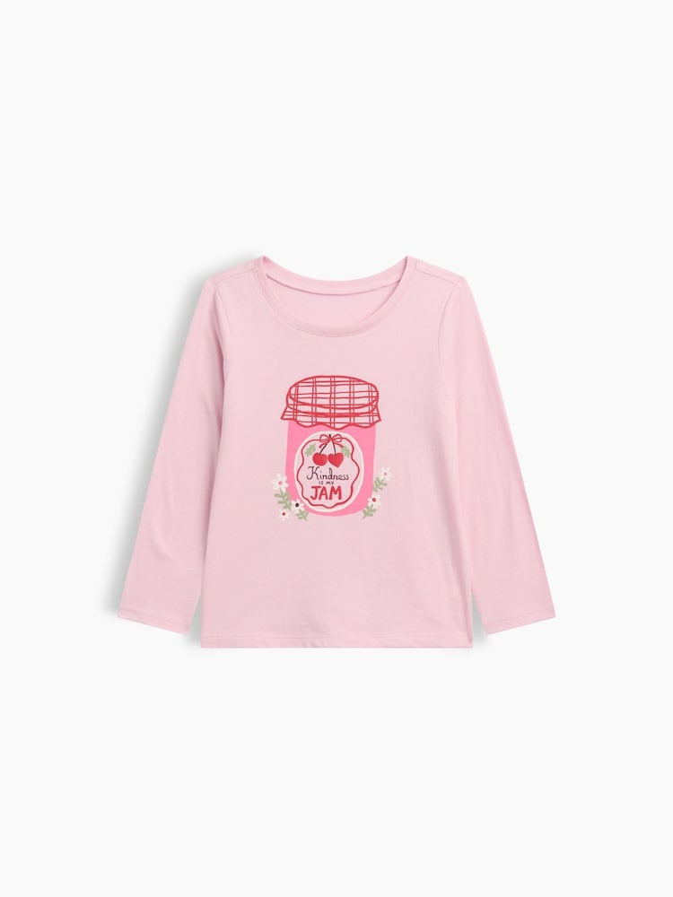 Gap Pink Jam Graphic Long Sleeve T-Shirt (6mths-5yrs) - Image 1 of 3 Gap Pink Jam Graphic Long Sleeve T-Shirt (6mths-5yrs) - Image 1 of 3
