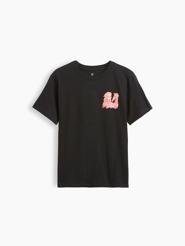 Svart - Gap Relaxed Graphic T-shirt (4-13år) - Bild 1 av 2